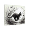 Canvas Wrap - Charcoal Garden Cat #3 - Unframed