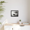 Gallery Canvas Wraps - Charcoal Garden Cat #2 - Framed