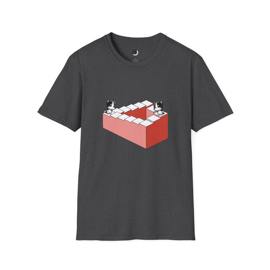 Penrose Stairs Sad Cat T-Shirt