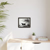 Gallery Canvas Wraps - Charcoal Garden Cat #2 - Framed
