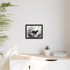 Gallery Canvas Wraps - Charcoal Garden Cat #3 - Framed