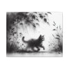 Canvas Wrap - Charcoal Garden Cat #5 - Unframed