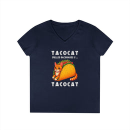 Taco Cat - Adult Women's Deep V-Neck
