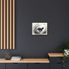 Gallery Canvas Wraps - Charcoal Garden Cat #3 - Framed