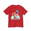 Cute Cat and Butterfly - Youth T-Shirt