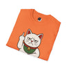 Maneki-Neko Repelling Cat - Adult T-Shirt