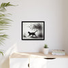 Gallery Canvas Wraps - Charcoal Garden Cat #2 - Framed
