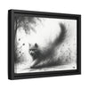 Gallery Canvas Wraps - Charcoal Garden Cat #4 - Framed