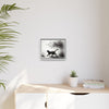 Gallery Canvas Wraps - Charcoal Garden Cat #2 - Framed