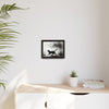 Gallery Canvas Wraps - Charcoal Garden Cat #2 - Framed