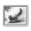 Gallery Canvas Wraps - Charcoal Garden Cat #4 - Framed