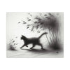 Canvas Wrap - Charcoal Garden Cat #2 - Unframed