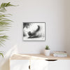 Gallery Canvas Wraps - Charcoal Garden Cat #4 - Framed
