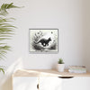 Gallery Canvas Wraps - Charcoal Garden Cat #3 - Framed