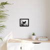Gallery Canvas Wraps - Charcoal Garden Cat #1 - Framed