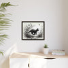 Gallery Canvas Wraps - Charcoal Garden Cat #3 - Framed