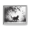 Gallery Canvas Wraps - Charcoal Garden Cat #5 - Framed