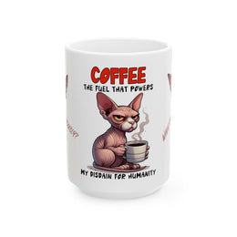 Coffee Disdain  - Ceramic Mug, (11oz, 15oz)