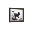 Gallery Canvas Wraps - Charcoal Garden Cat #1 - Framed