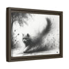 Gallery Canvas Wraps - Charcoal Garden Cat #4 - Framed