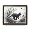 Gallery Canvas Wraps - Charcoal Garden Cat #3 - Framed