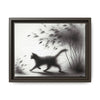 Gallery Canvas Wraps - Charcoal Garden Cat #2 - Framed