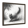 Gallery Canvas Wraps - Charcoal Garden Cat #4 - Framed