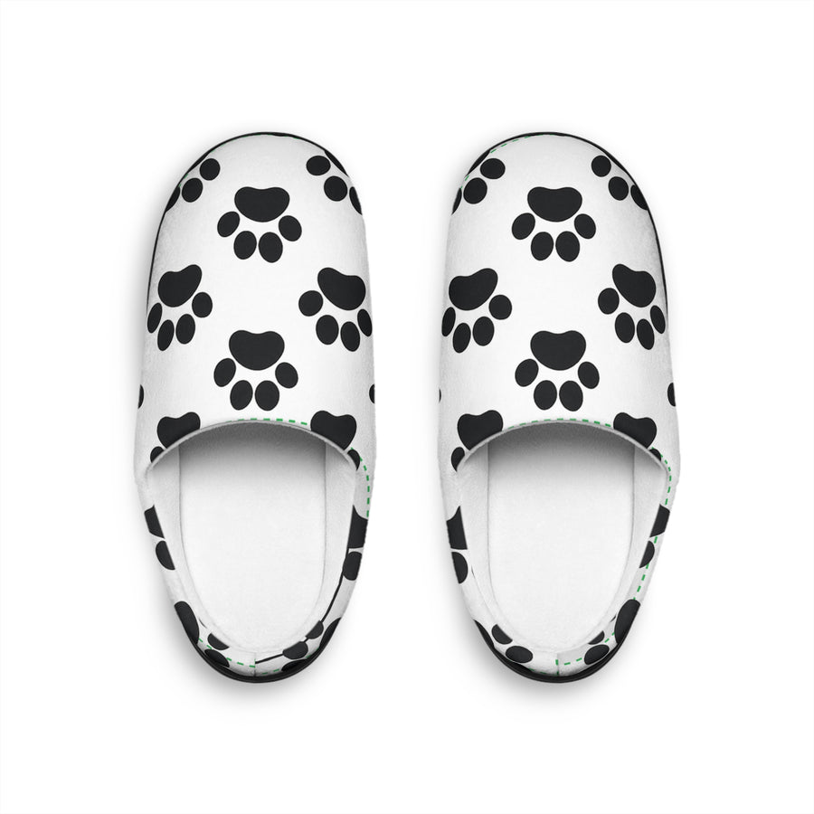 Cozy Paw Print Women's Indoor Slippers
