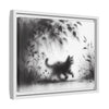 Gallery Canvas Wraps - Charcoal Garden Cat #5 - Framed