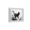 Gallery Canvas Wraps - Charcoal Garden Cat #1 - Framed