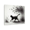 Canvas Wrap - Charcoal Garden Cat #2 - Unframed