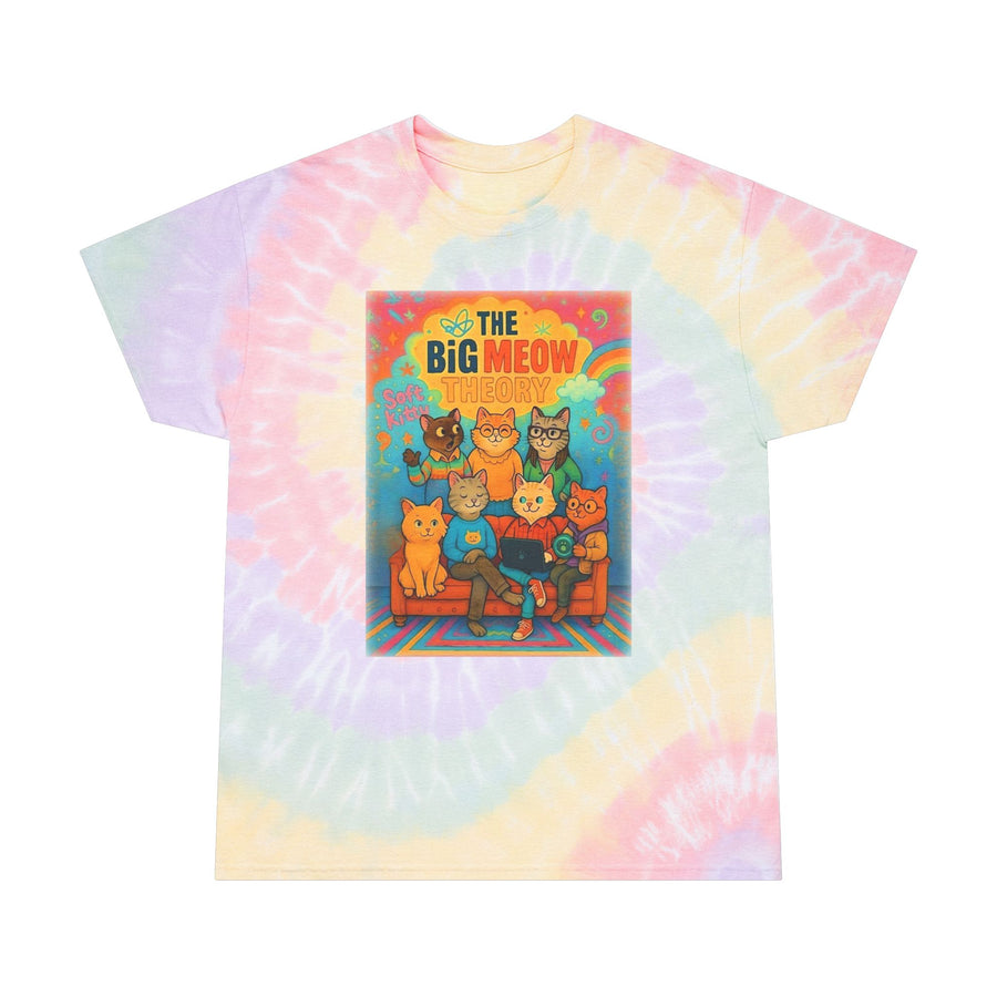 The Big Meow Theory - Adult Tie-Dye Tee, Spiral T-Shirt