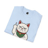 Maneki-Neko Repelling Cat - Adult T-Shirt