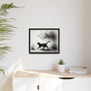 Gallery Canvas Wraps - Charcoal Garden Cat #2 - Framed