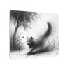 Canvas Wrap - Charcoal Garden Cat #4 - Unframed