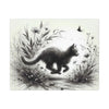 Canvas Wrap - Charcoal Garden Cat #3 - Unframed