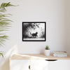 Gallery Canvas Wraps - Charcoal Garden Cat #5 - Framed