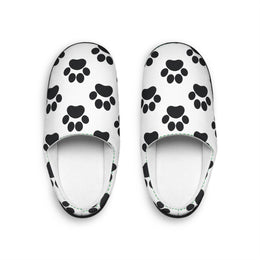 Cozy Paw Print Men's Indoor Slippers