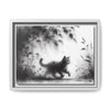 Gallery Canvas Wraps - Charcoal Garden Cat #5 - Framed