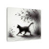 Canvas Wrap - Charcoal Garden Cat #2 - Unframed