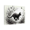Canvas Wrap - Charcoal Garden Cat #3 - Unframed