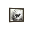 Gallery Canvas Wraps - Charcoal Garden Cat #3 - Framed