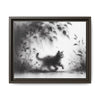 Gallery Canvas Wraps - Charcoal Garden Cat #5 - Framed