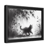 Gallery Canvas Wraps - Charcoal Garden Cat #5 - Framed