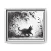 Gallery Canvas Wraps - Charcoal Garden Cat #5 - Framed