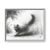 Gallery Canvas Wraps - Charcoal Garden Cat #4 - Framed