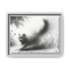Gallery Canvas Wraps - Charcoal Garden Cat #4 - Framed