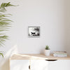 Gallery Canvas Wraps - Charcoal Garden Cat #2 - Framed