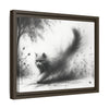 Gallery Canvas Wraps - Charcoal Garden Cat #4 - Framed