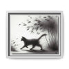 Gallery Canvas Wraps - Charcoal Garden Cat #2 - Framed